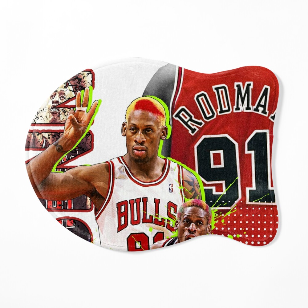 Mitchell & Ness Women's Dennis Rodman Chicago Bulls Slap Sticker Crop