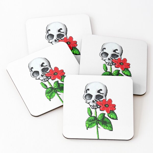 Item preview, Sticker Skull on flower plant designed and sold by melridger.