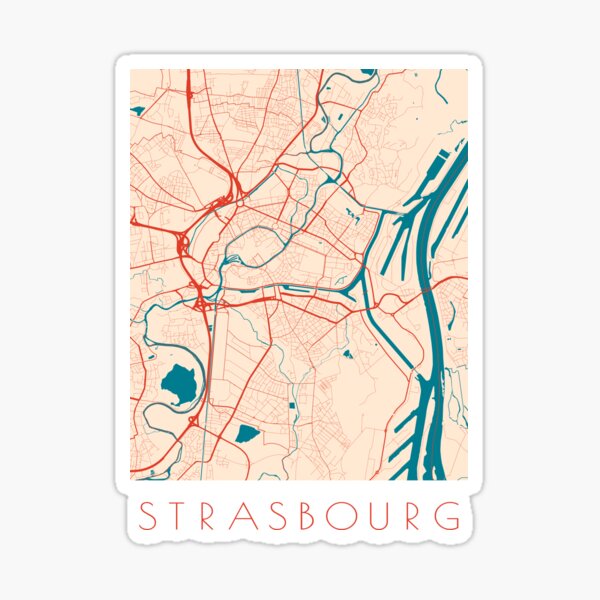 Strasbourg Graphic Map Sticker