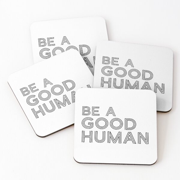 Item preview, Be A Good Human Line Text For Light White Background designed and sold by activlifewear.