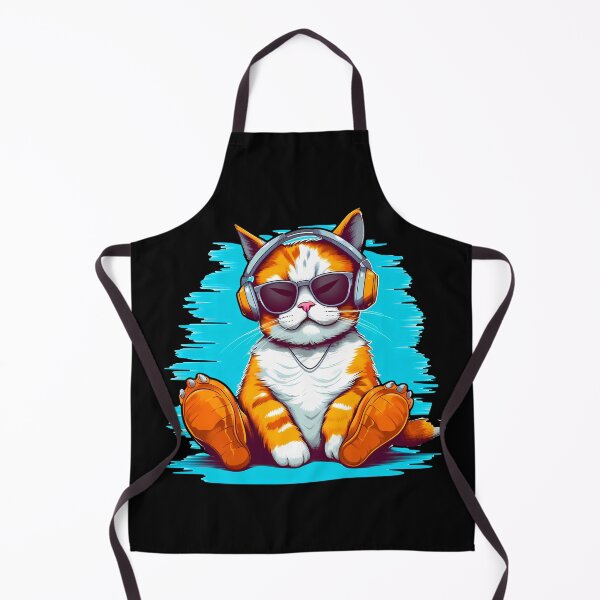 Item preview, Groovy Vibes: Red Cat Chillaxing with Headphones  designed and sold by BNCH44.