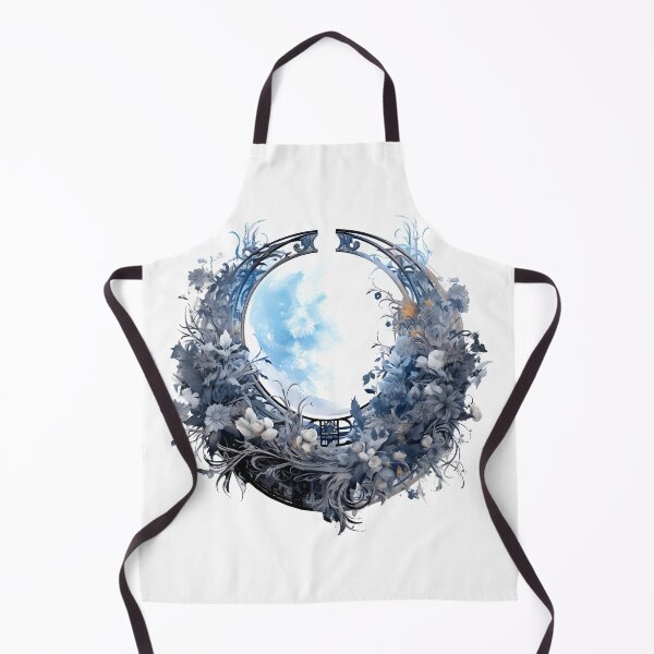Item preview, Enchanting Floral Blue Moon Motif Illustration, Celestial Magic designed and sold by ShreyaaArts.