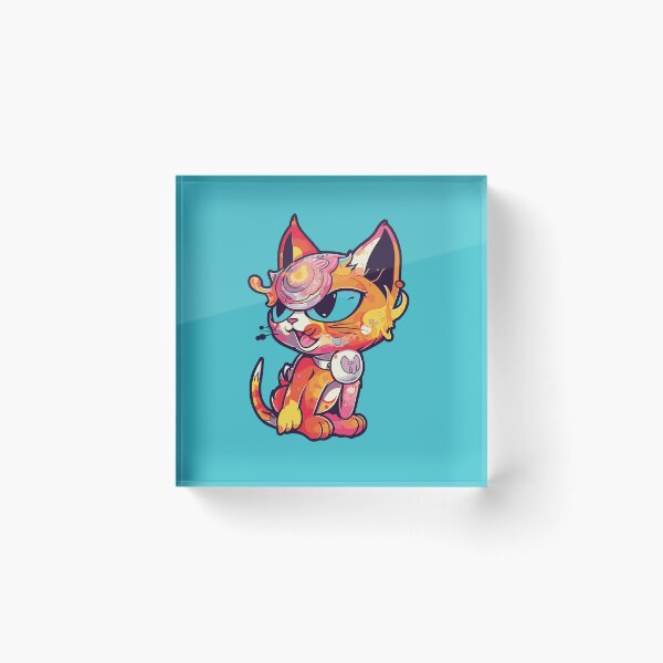 Item preview, Futuristic Multicolor Cats #31 demon cat designed and sold by SOVISART.