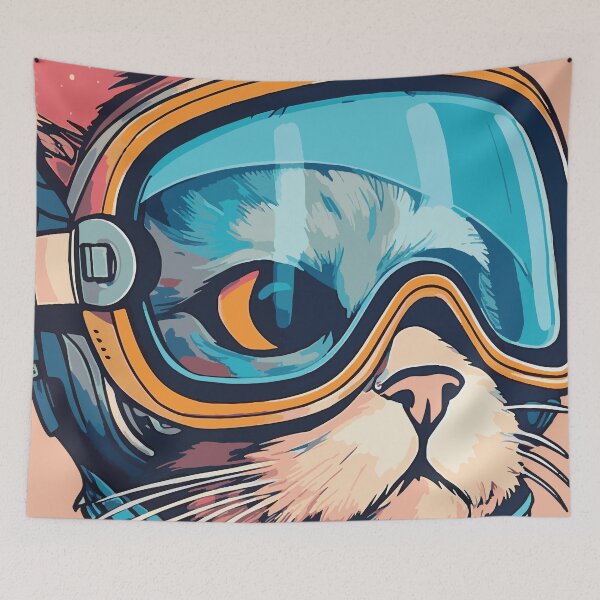 Item preview, Futuristic Multicolor Cats #35 pilot designed and sold by SOVISART.