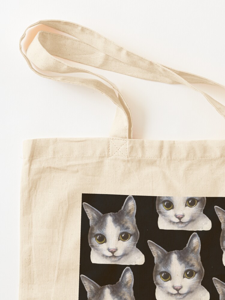 Cat face in a flower acrylic painting Duffle Bag for Sale by Funsize-Art