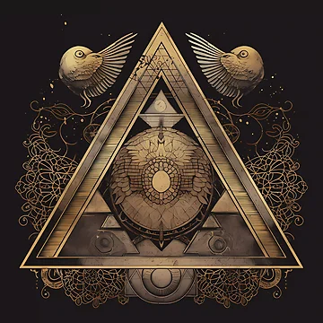Artwork thumbnail, Golden Rising Magic Pyramid by Radiant Mystic