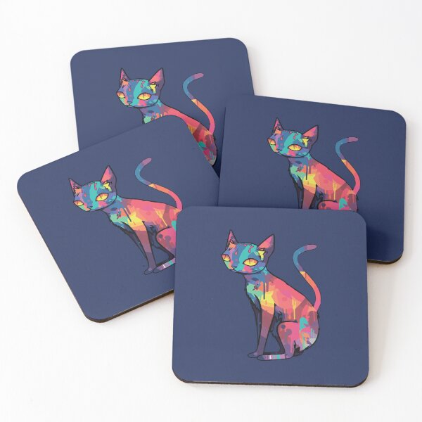 Item preview, Futuristic Multicolor Cats #36 saturnine designed and sold by SOVISART.