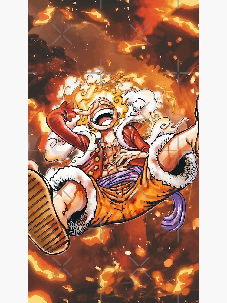 One Piece Manga Color Print - Luffy Gear 5 Wanted Poster