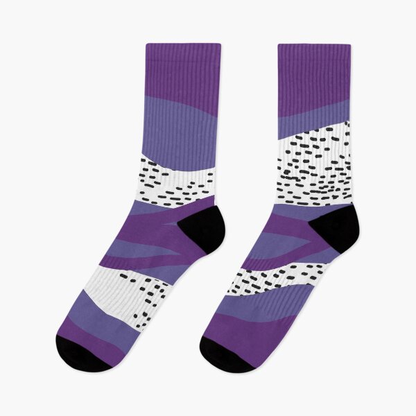 Item preview, Organic abstract pattern in purple black and white designed and sold by CecyLL.