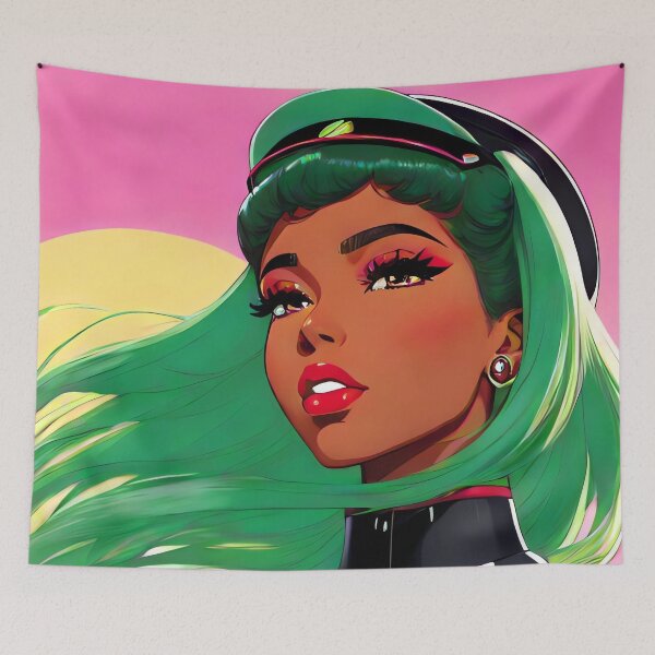 Item preview, Cherry-Lime Sparkle | Black Anime Girl designed and sold by blackanimemecca.
