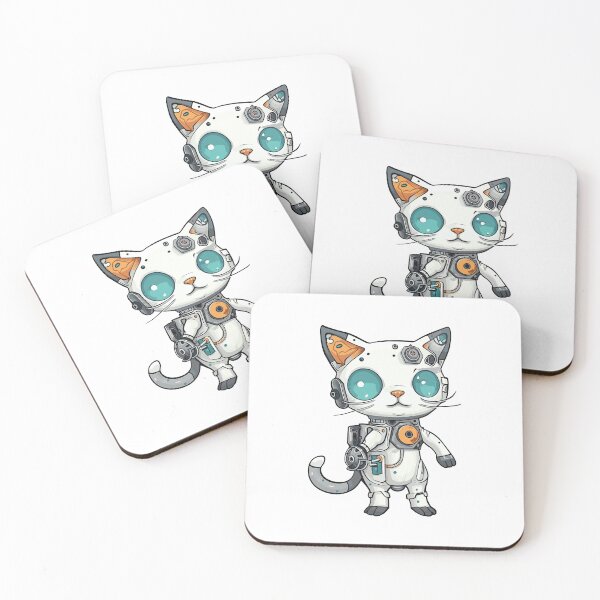 Item preview, Futuristic Multicolor Cats #37 toy robot cat designed and sold by SOVISART.