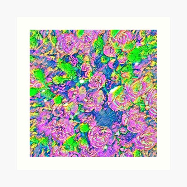 Abstract Flowers Art Print