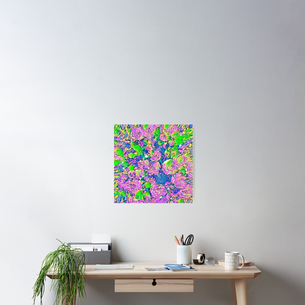 Abstract Flowers Poster