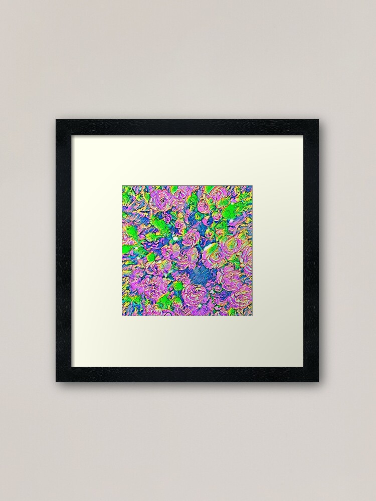 Alternate view of Abstract Flowers Framed Art Print