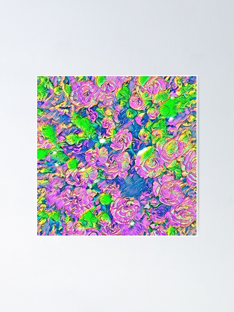 Alternate view of Abstract Flowers Poster