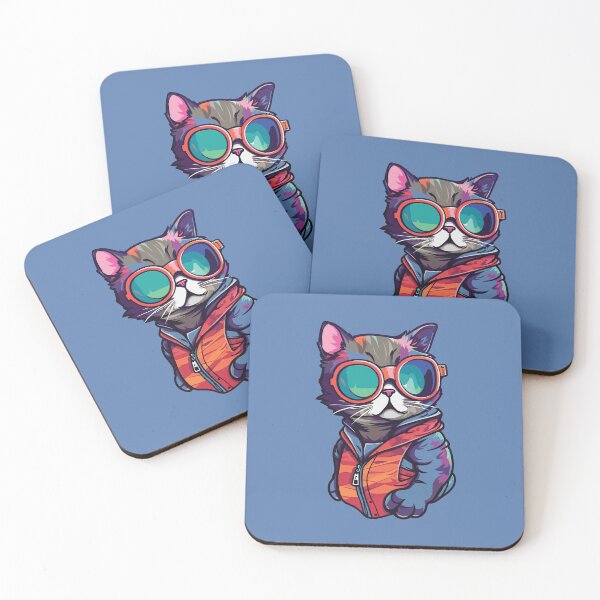 Item preview, Futuristic Multicolor Cats #38 cat traveler designed and sold by SOVISART.
