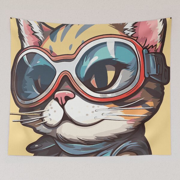 Item preview, Futuristic Multicolor Cats #39 trendy designed and sold by SOVISART.