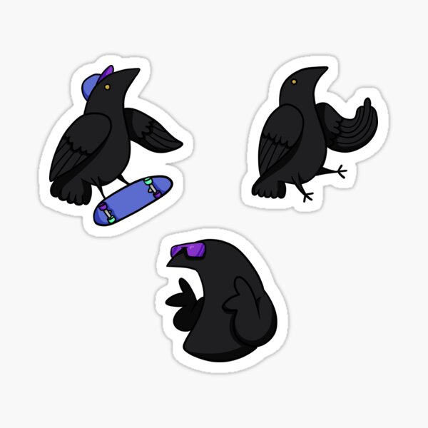 cool corvids 1: generic crow/raven/jackdaw Sticker