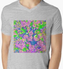 Abstract Flowers V-Neck T-Shirt
