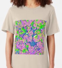 Abstract Flowers Slim Fit T-Shirt