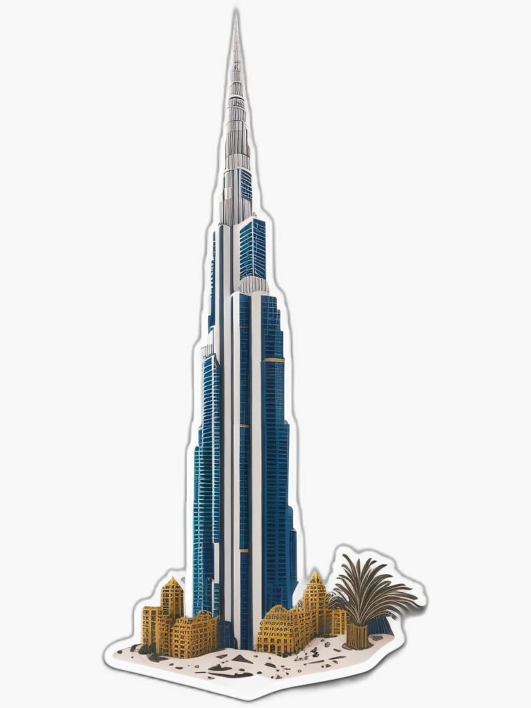 Burj Khalifa ペーパーモデル(1/2000、青) - 模型、プラモデル