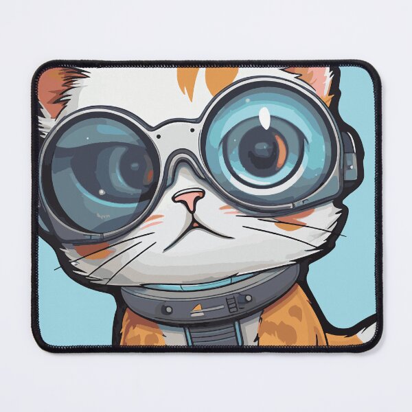 Item preview, Futuristic multicolor cats #40 ultra serious kitten designed and sold by SOVISART.