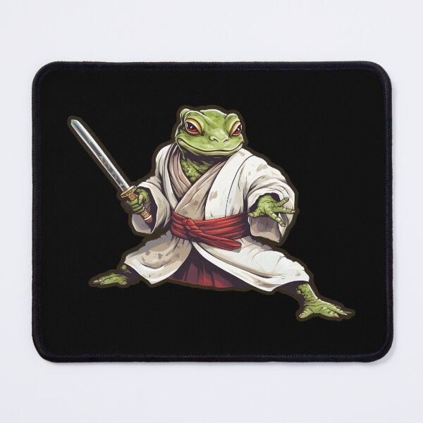 Item preview, samurai frog, japanese frog art designed and sold by ArtHideaway.