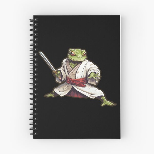 Item preview, samurai frog, japanese frog art designed and sold by ArtHideaway.