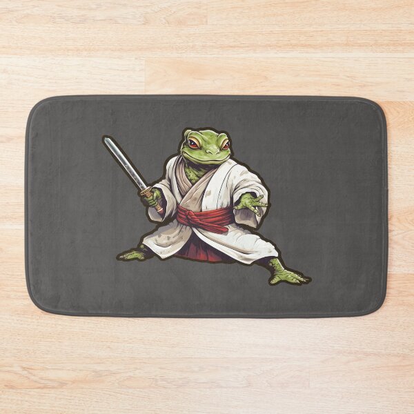 Item preview, samurai frog, japanese frog art designed and sold by ArtHideaway.