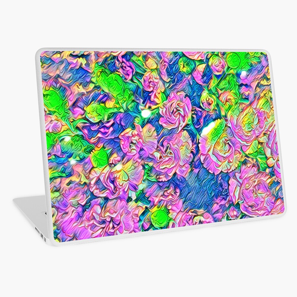 Abstract Flowers Laptop Skin