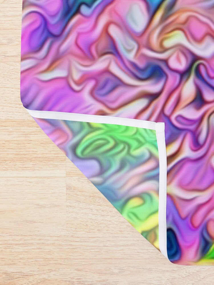 Alternate view of Abstract Flowers Shower Curtain
