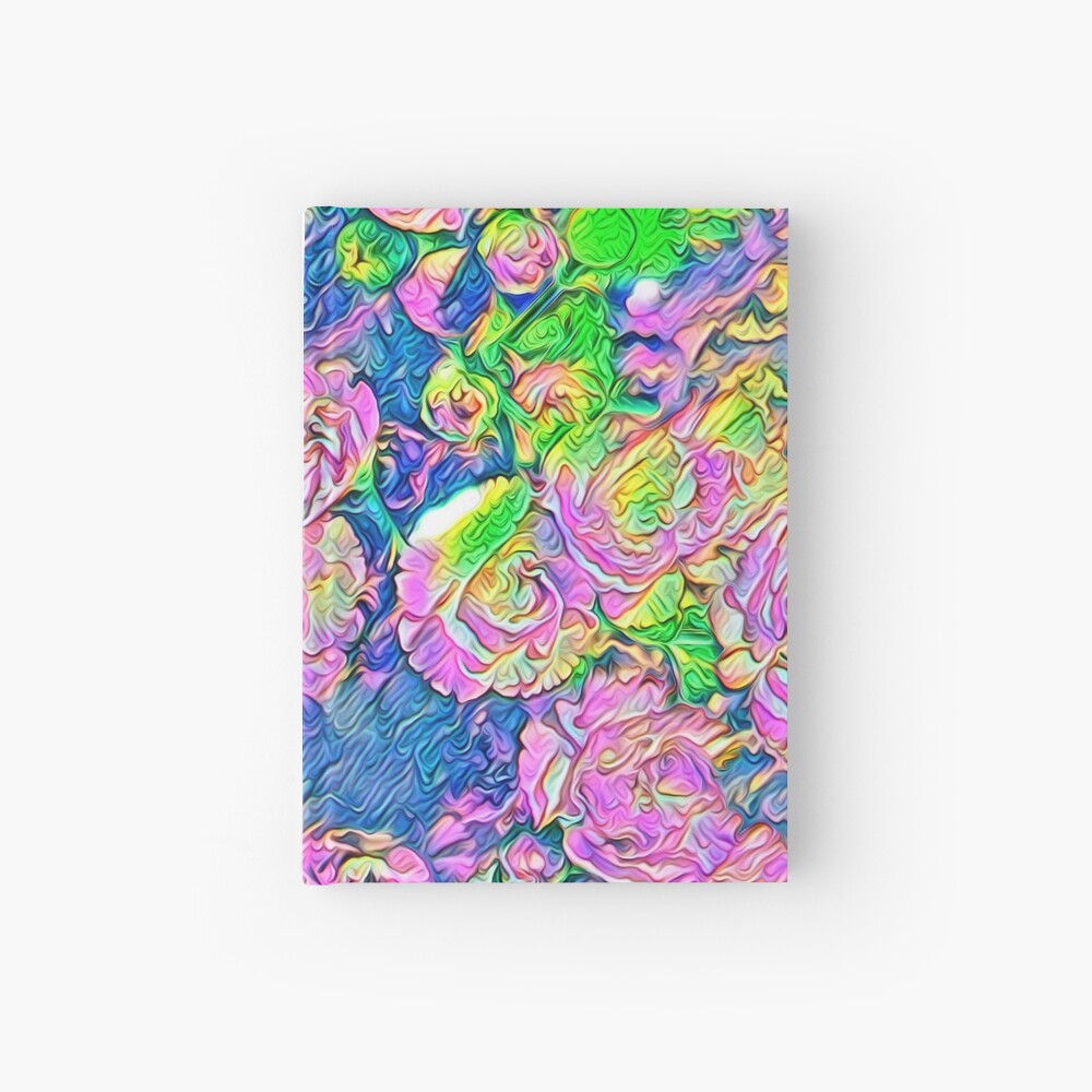 Abstract Flowers Hardcover Journal
