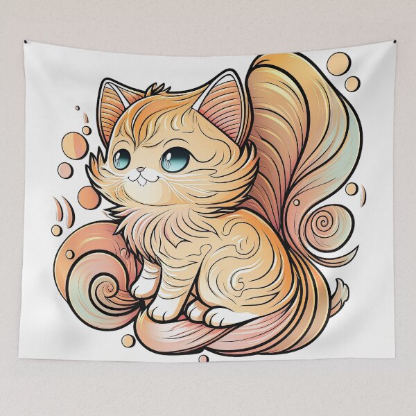 Item preview, Whiskers & Whimsy Adorable Kitten  designed and sold by cece4410.
