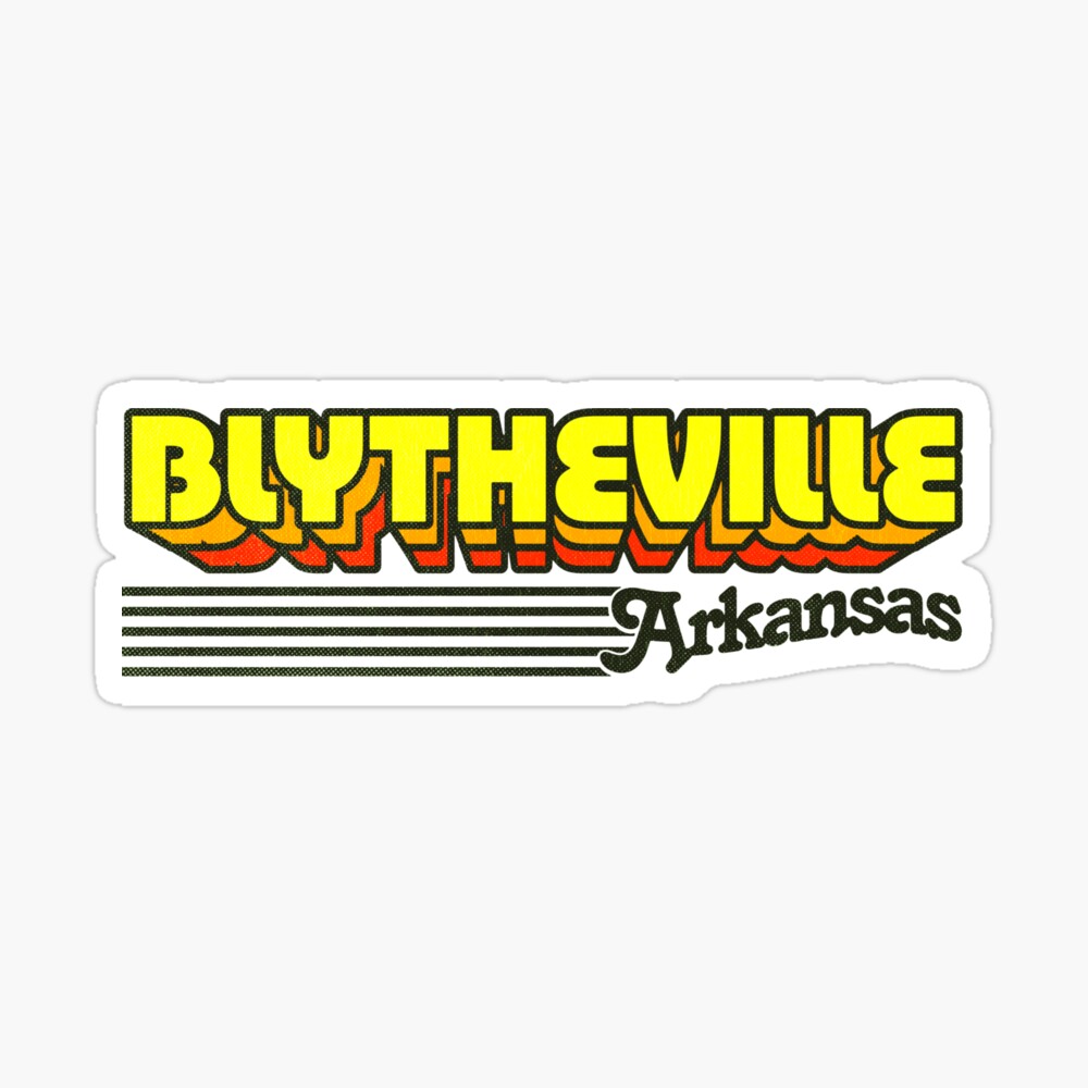 Blytheville, Arkansas | Retro Stripes Sticker
