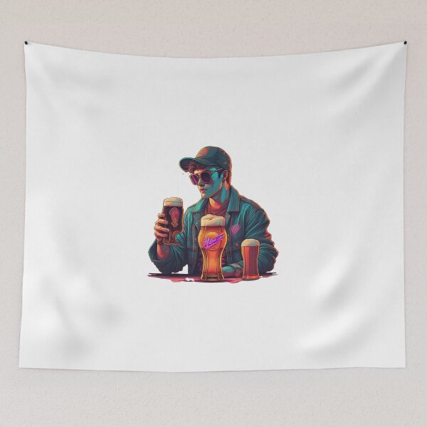 Item preview, Beer lover in night life NIGHT 8 designed and sold by SpecialForceART.