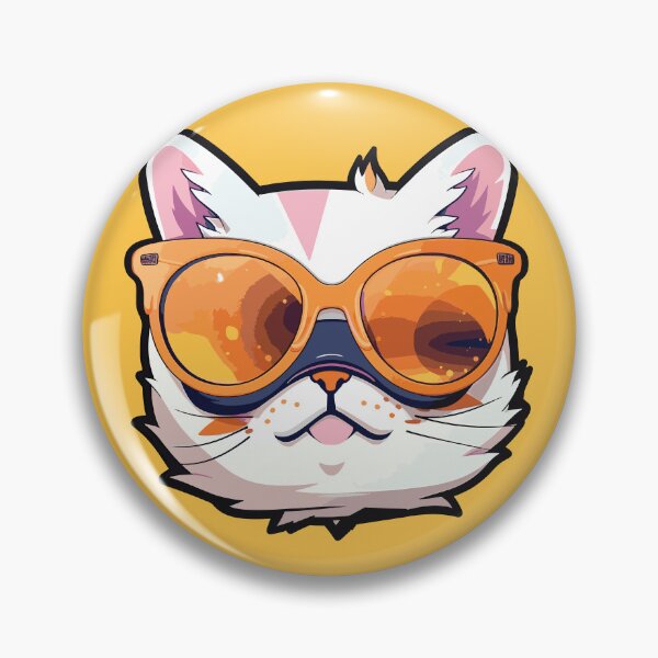 Item preview, Futuristic Multicolor Cats #41 yellow glasses designed and sold by SOVISART.