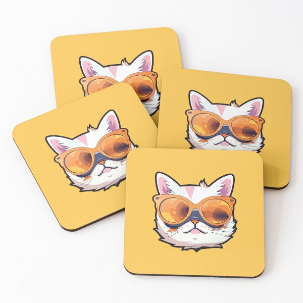 Item preview, Futuristic Multicolor Cats #41 yellow glasses designed and sold by SOVISART.