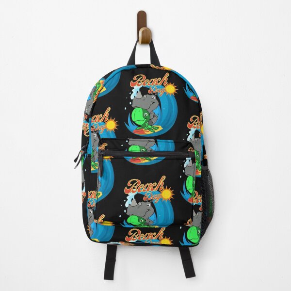Item preview, A turtle and a rhino surfboarding designed and sold by Animal world designs.