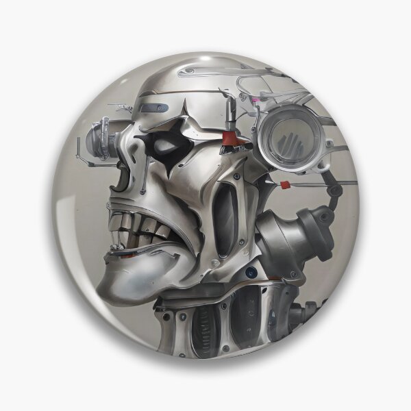 Item preview, Silver Cyborg head designed and sold by Glenbobagins.