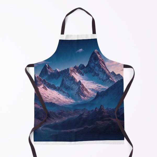 Item preview, A Large Mountain or Range of Mountains in the Background, with Jagged Peaks and Snow-Capped Summits, Ai Generated Art designed and sold by AiGens.