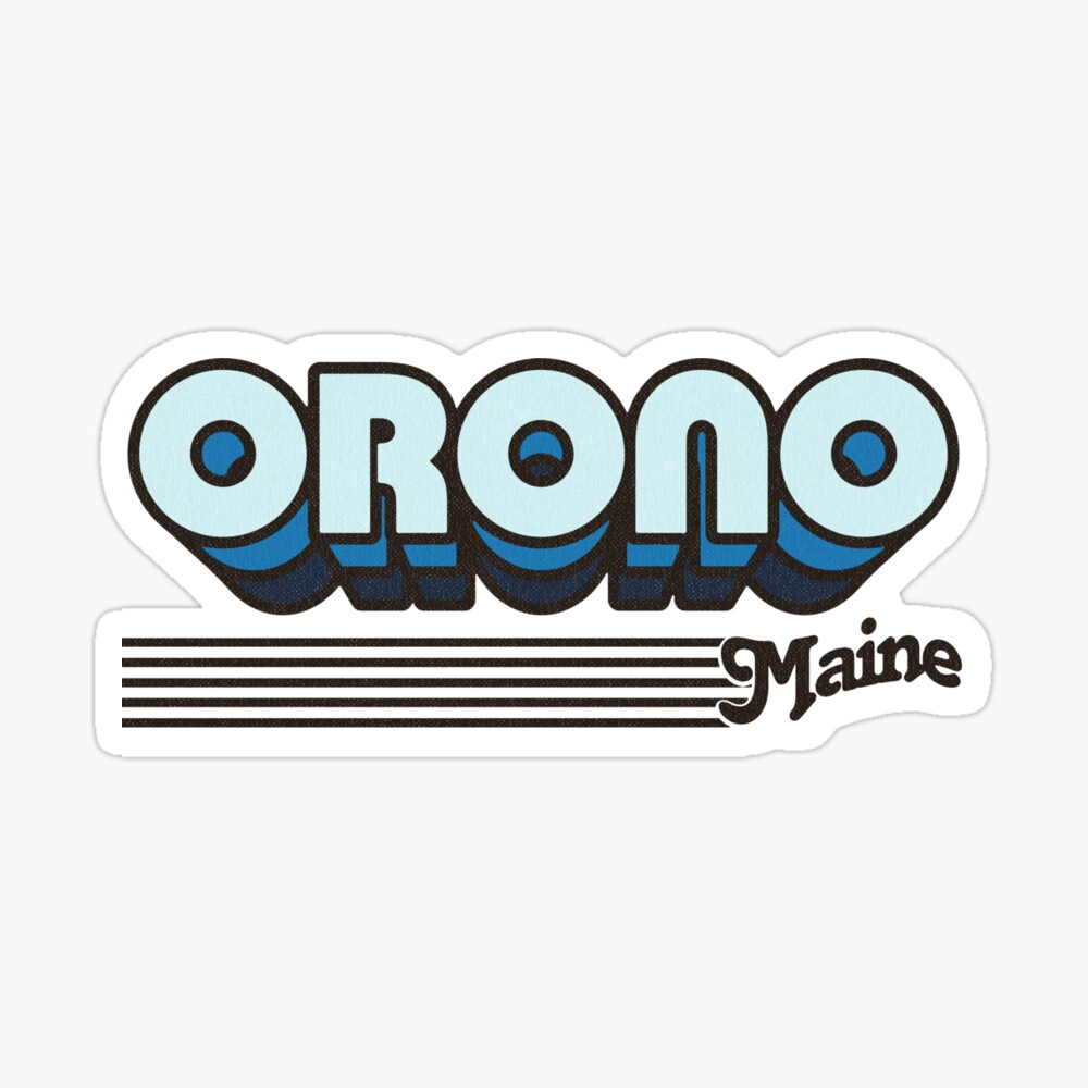 Orono, Maine | Retro Stripes Sticker