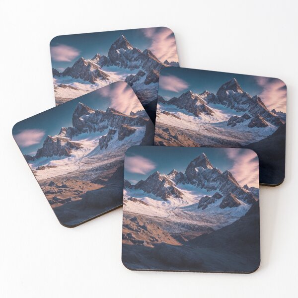 Item preview, A Rugged, Rocky Landscape Leading up to a Summit, with Snow-Capped Peaks in the Distance, Ai Generated Art designed and sold by AiGens.