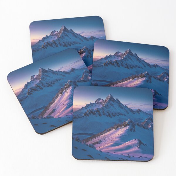 Item preview, A Snow-Covered Summit with a View of Other Peaks in the Distance, Ai Generated Art designed and sold by AiGens.
