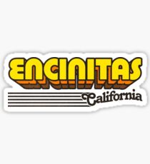 Encinitas, California | Retro Stripes Sticker