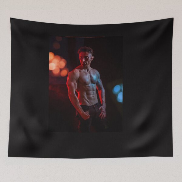 Item preview, Handsome male bodybuilder in studio shot, looking down to a side designed and sold by Mercurius-M.
