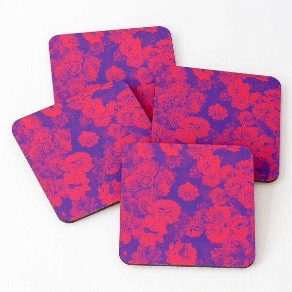 Item preview, Red/Blue floral background designed and sold by Lil-odds-n-ends.