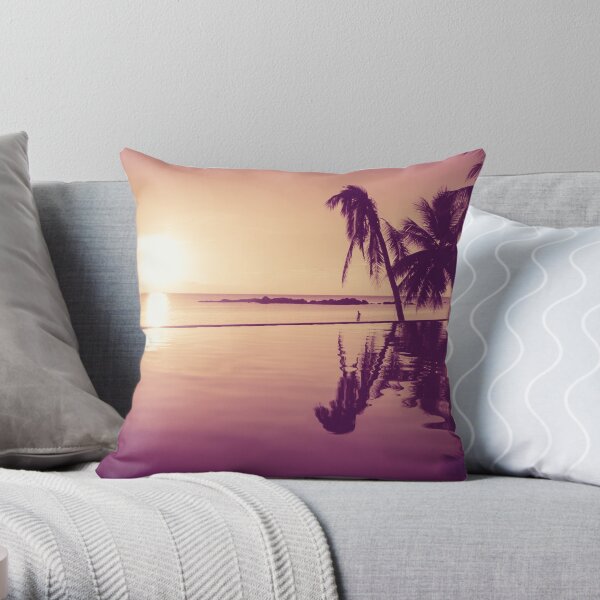 Paradise sunset Thailand Throw Pillow