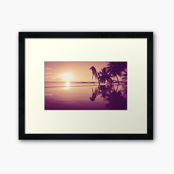 Paradise sunset Thailand Framed Art Print