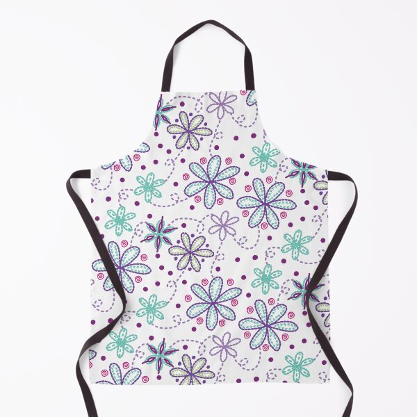 Item preview, Faux Embroidery Floral in Mulberry, Purple and Jade Green designed and sold by Aureusglow.