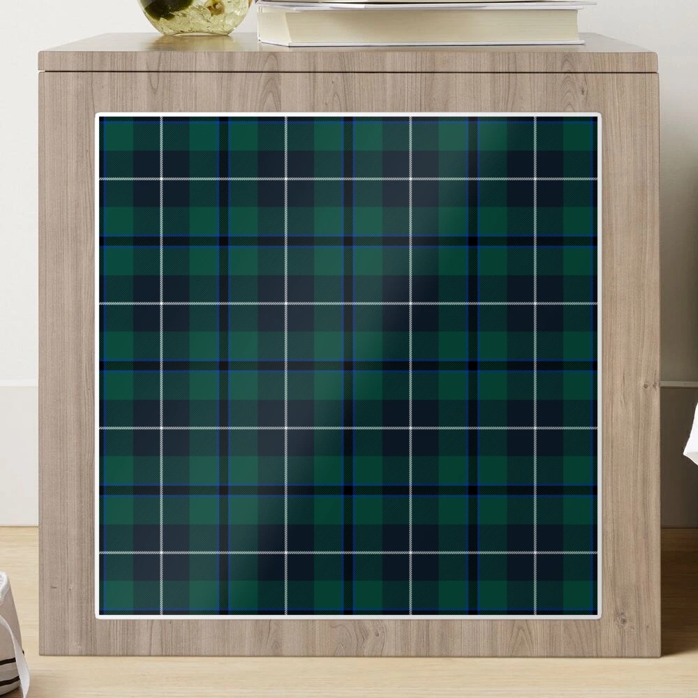 Blue tartan plaid pattern modern vinyl placemats